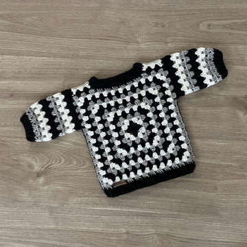 Granny Square Pullover Sweater