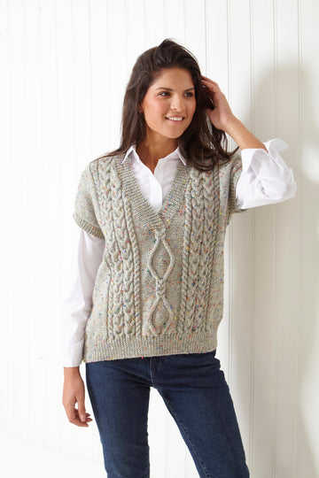 Slipover and Sweater in King Cole Merino Blend DK - 6035 - Downloadable PDF