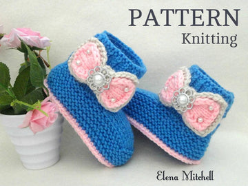 Knitting PATTERN Baby Shoes Baby Girl Baby Booties