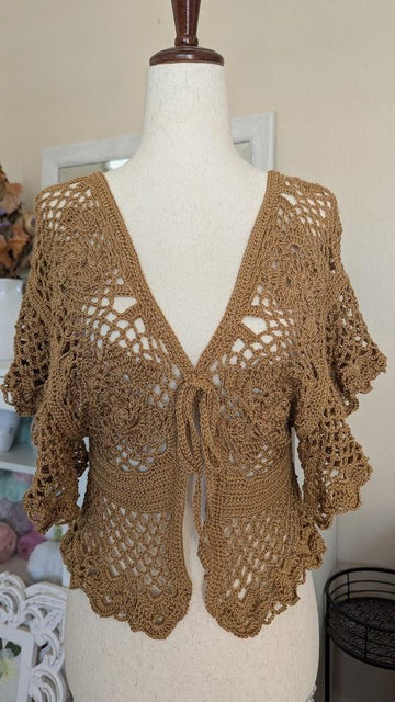 Bohemian Elegance Crochet Lace Blouse