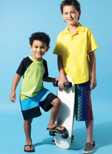 McCall's Children's/Boys' Shirt, Top and Shorts M6548 - Sewing Pattern