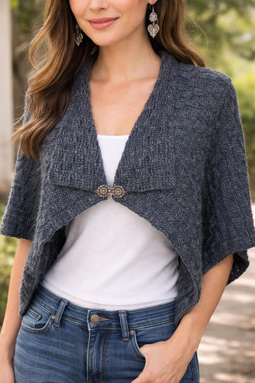 Tunisian Basket Weave Poncho