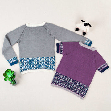 #1338 Royal Star - Jumper Knitting Pattern for Kids in Valley Yarns Valley Superwash DK
