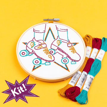 PopLush Embroidery Quad Goals Emboidery Kit - 12.5 inch
