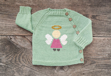 Angel kids jacket Knitting Pattern