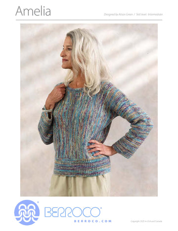 Amelia Jumper in Berroco Vellina and Aerial - Downloadable PDF