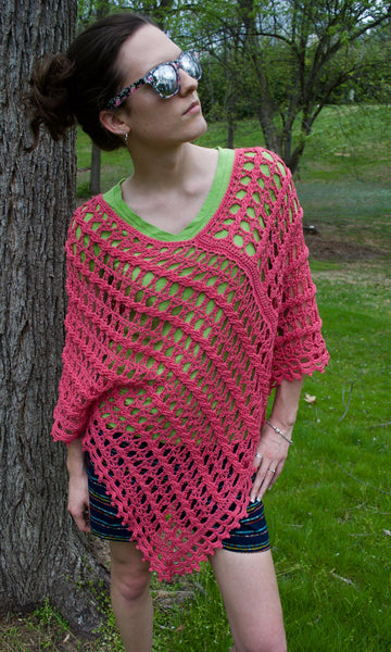 Summer Cabled Poncho
