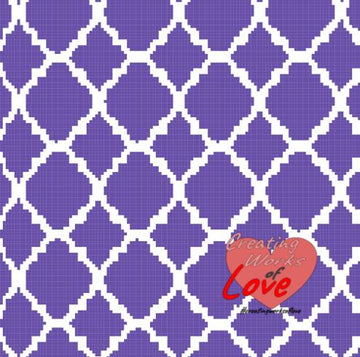 Quatrefoil Purple Stitch Graph