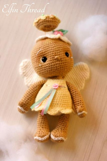 Vintage Gingerbread Angel Cookie Amigurumi