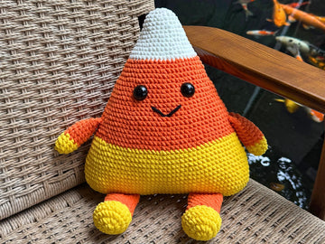 Candy Corn Pillow Crochet