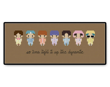 BTS Dynamite Bite Size - PDF Cross Stitch Pattern