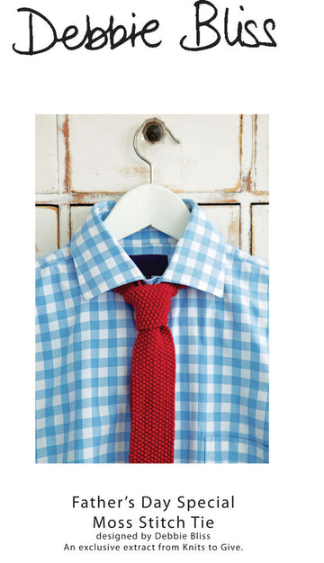 Father's Day Special Moss Stitch Tie in Debbie Bliss Baby Cashmerino