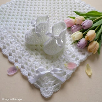 Crochet Baby Blanket and Booties