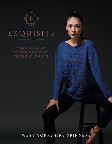 Gabrielle Fan & Feather Top in West Yorkshire Spinners Exquisite 4 Ply - DBP0012 - Downloadable PDF
