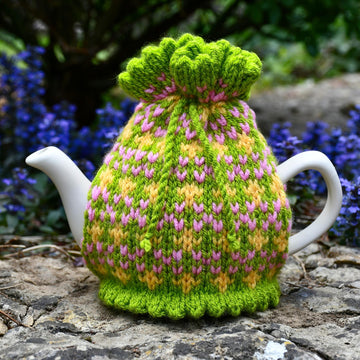 Springtime Fair Isle 2 Cup Teapot Cosy Knitting Pattern