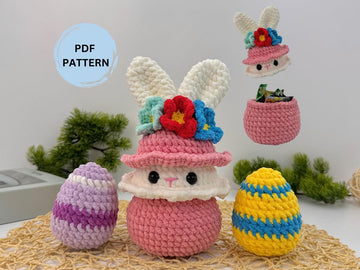 Easter Bunny Basket Crochet - Egg Crochet