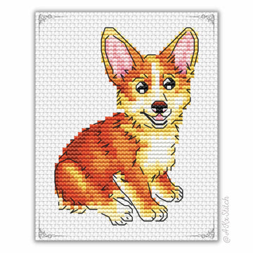 Welsh Corgi Cross Stitch PDF Pattern