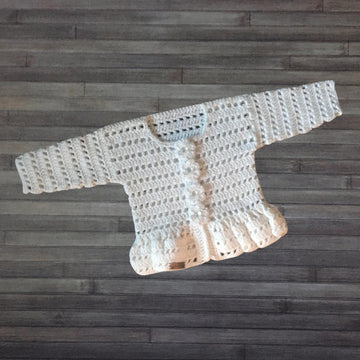 Leah Baby Cardigan with Peplum Frill