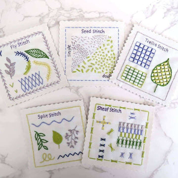 Doodle Cloth Hand Embroidery Patterns for 10 stitches