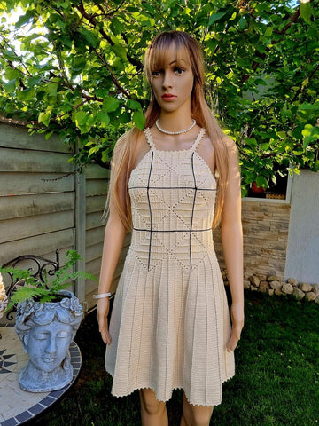 Crochet dress for summer with granny squares