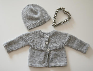 Petit Tresor (Cashmere Cardigan and Baby Beanie)