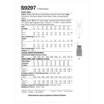 Simplicity Misses' Dress S9297 - Sewing Pattern