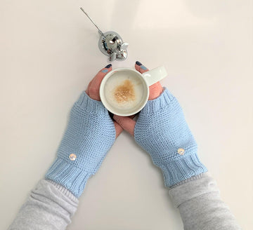 Easy Handwarmer Gloves Knitting Pattern in Debbie Bliss Baby Cashmerino