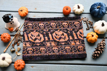 Pumpkins and Cats Cowl (Crochet)