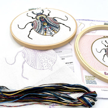 Un Chat Dans L'Aiguille Barnabas the Beetle Printed Embroidery Kit