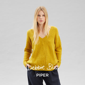 Lizzy - Sweater Knitting Pattern For Women in Debbie Bliss Piper