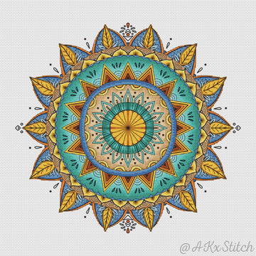 Mandala "Seaside" Cross Stitch PDF Pattern