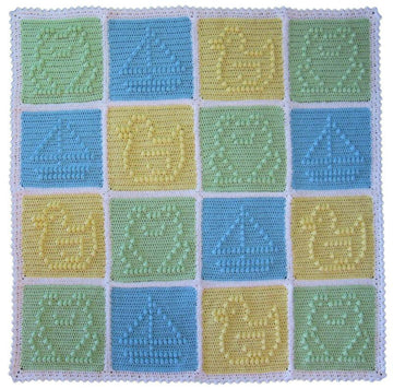 Popcorn Patchwork Blankie for Boys