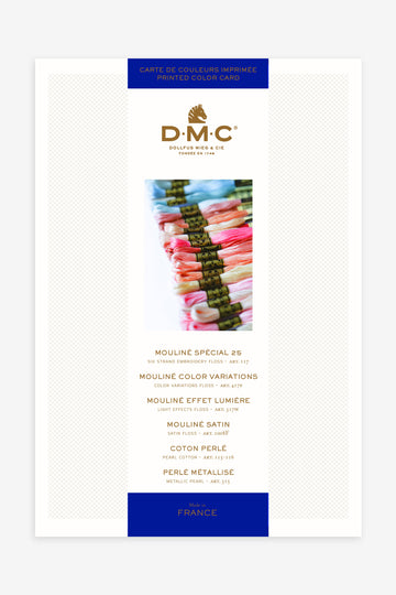 DMC Stranded Cotton Shade Card with Swatches 2017