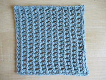 Tunisian Braided Mesh Washcloth