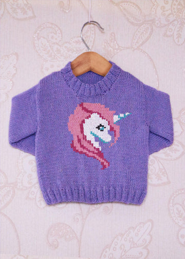 Intarsia - Blossom The Unicorn Chart - Childrens Sweater