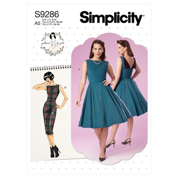 Simplicity Misses' Fold-back Facing Dresses S9286 - Sewing Pattern