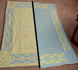 Reversible Celtic Patterns Baby Blanket