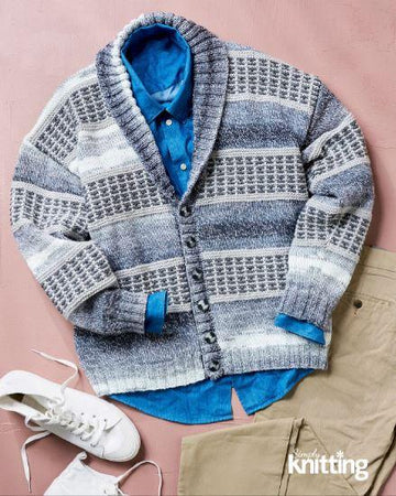 Man's Mosaic Stitch Cardigan