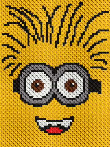 C2C Minion Baby Blanket Corner to corner Crochet Pattern