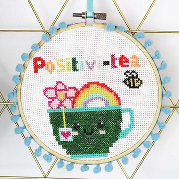 Ellbie Co. Positivit-Tea Cross Stitch Kit