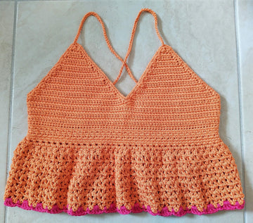 Crochet Halter Top Pattern Crochet Peplum Top Pattern Beginner Crochet Pattern Crop Top Crochet Pattern Lace Up Crochet Top Summer Pattern