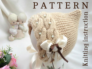 Knitting PATTERN Baby Bonnet Knitted Baby Cap
