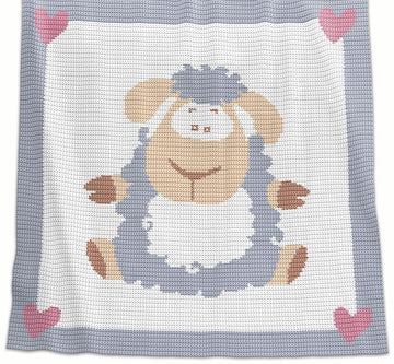 Crochet Baby Blanket - Sheep