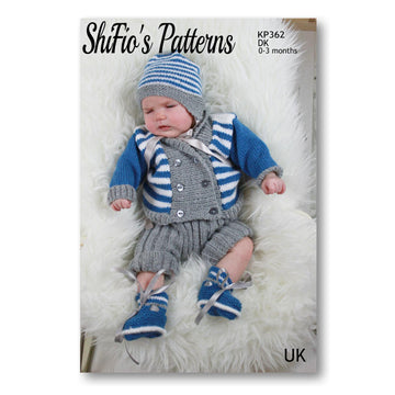 Knitting Pattern boys set #362