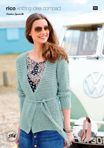 Shawl and Cardigan in Rico Creative Sport DK - 564 - Leaflet