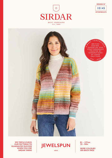 Cardigan in Sirdar Jewelspun - 10145 - Downloadable PDF
