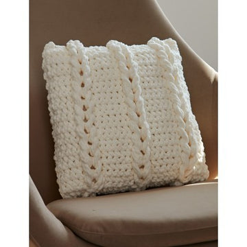 Chain Links Pillow in Bernat Blanket - Downloadable PDF