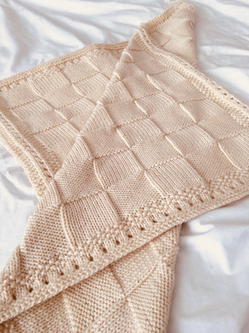 Bordered Basket Weave Blanket