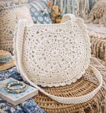 Crochet Boho Frilled Bag