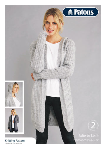 Julie & Leila Cardigans in Patons Fab DK - PBN0000-05356 - Downloadable PDF